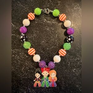 Youth Colorful Beaded necklace with Hocus Pocus Character Charms